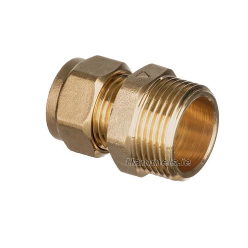 311 STRAIGHT COUPLER MALE | BRASS COMPRESSION